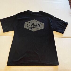 O'Neill boy's standard fit short sleeve graphic shirt black‎ size medium M
